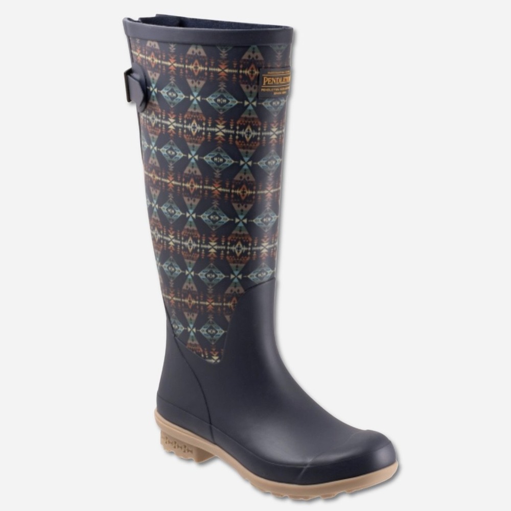 Pendleton Diamond Peak Tall Rain Boots - NEW Womens Size 7 Navy - #49312-ZZ3